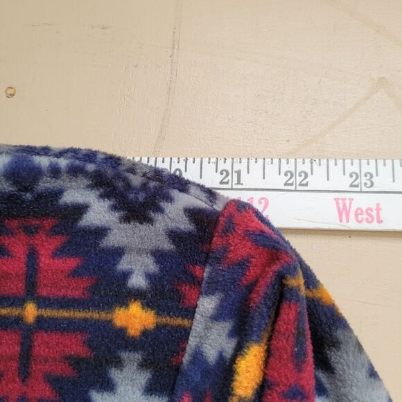 Kingsize Fleece Jacket Mens XLTall Full Zip Aztec Southwest Stretch Waist Pocket - Picture 6 of 10